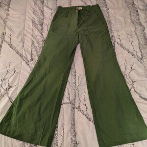 Green  Full-Length Wide-Leg Pants by Maeve size 8